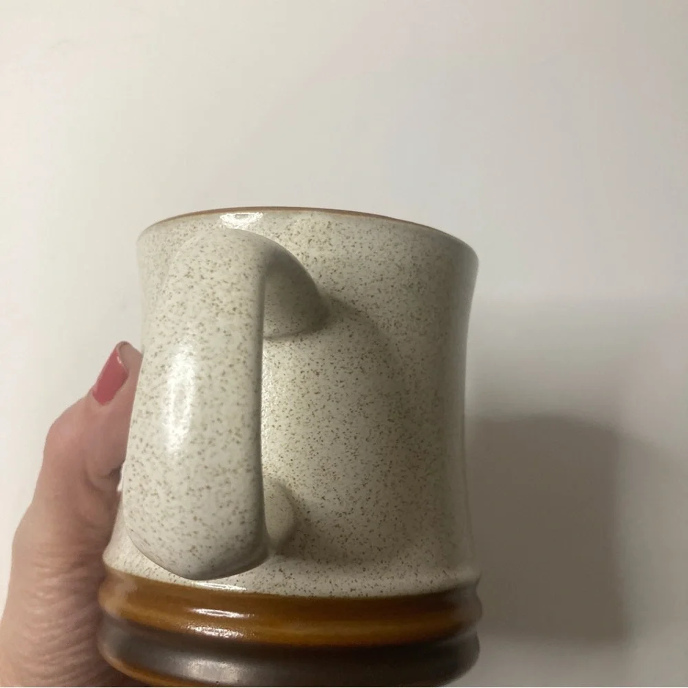 Rare Vintage 70s Denby Langley Creamer Potter’s Wheel Rust Red Oatmeal Interior